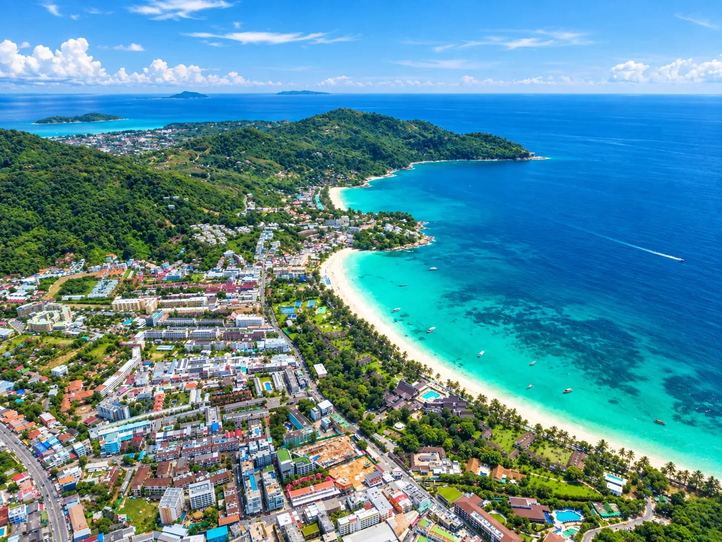 Phuket, a coastal city along the beaches and bays